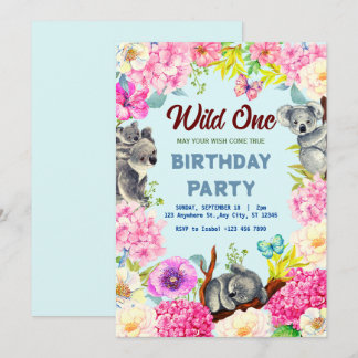 Invitation Wild One Jungle Safari Anniversaires de enfants ca