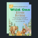 Invitation Wild One Jungle Safari Anniversaires de enfants ca<br><div class="desc">Cette carte "Wild One Jungle Safari Anniversaire de enfant Party Gifts" invitations design est pour les enfants garçons et aussi les filles pour célébrer leur anniversaire de sorte que cette carte d'invitation est de présenter cette fête à la famille et amis pour s'amuser avec un enfant.</div>
