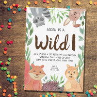 Wild One Woodland Animaux 1er anniversaire