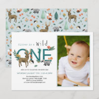 Wild One Woodland Animaux 1er Anniversaire Photo