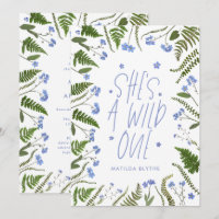 Wild un 1er anniversaire fougère florale bleu bota