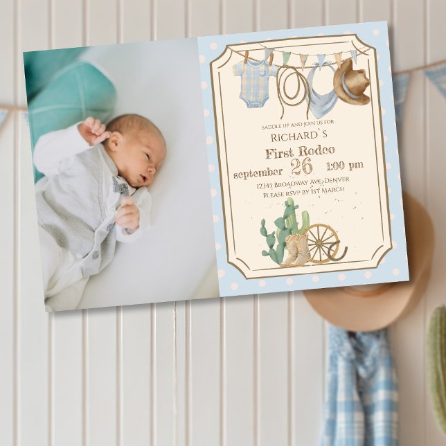 Invitation Wild West Baby Cowboy 1st Birthday (Créateur téléchargé)