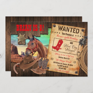 Invitation Wild West Cowboy
