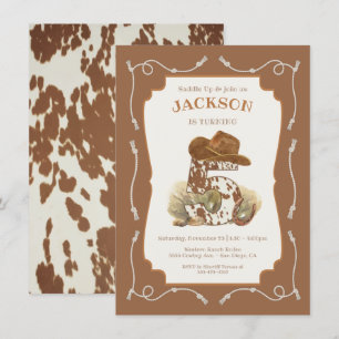 Invitation Wild West Cowboy 5e fête d'anniversaire