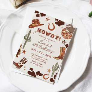 Invitation Wild West Cowboy Country Western Anniversaire Part