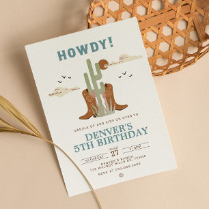 Invitation Wild West Cowboy Country Western Anniversaire Part