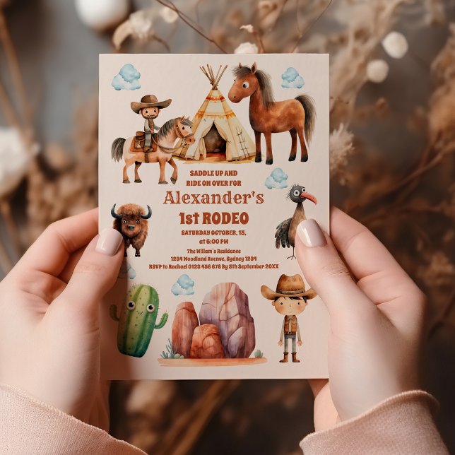 Invitation Wild West Cowboy Country Western Anniversaire Part (Créateur téléchargé)