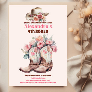 Invitation Wild West Cowgirl Pays Western Anniversaire Party