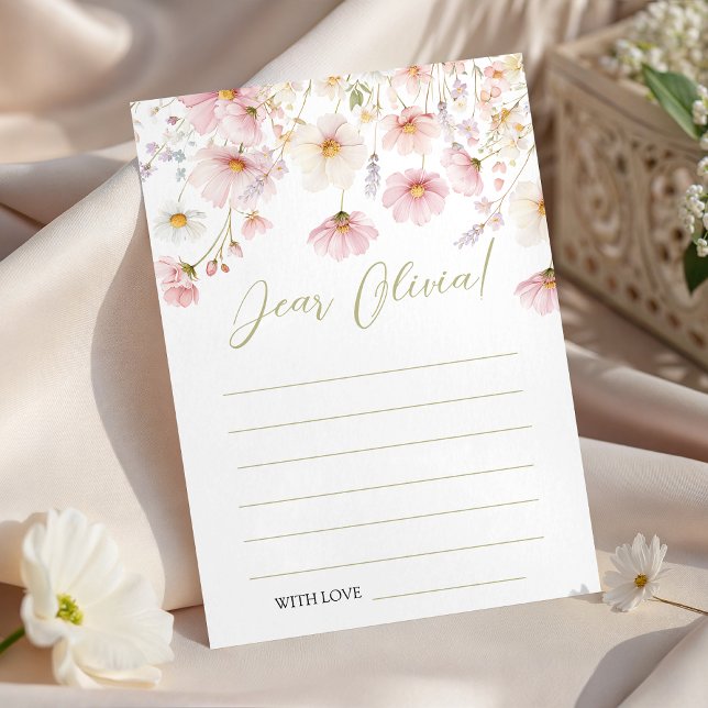 Invitation Wildflower Birthday Time Capsule Card (Créateur téléchargé)