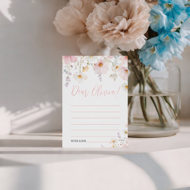 Invitation Wildflower Birthday Time Capsule Card (Créateur téléchargé)