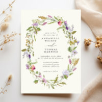 Wildflower Garden Wreath Greenery Wedding