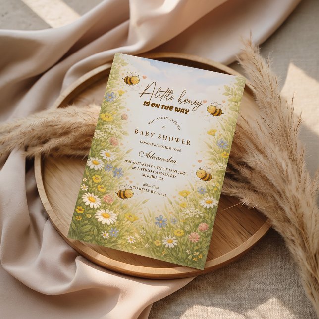 Invitation Wildflower Honey Meadow Baby Shower (Créateur téléchargé)