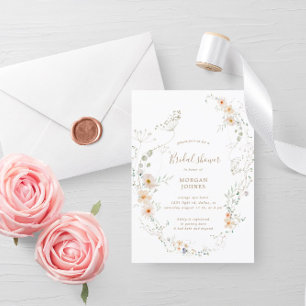 Invitation wildflower meadow floral Bridal Shower Invite