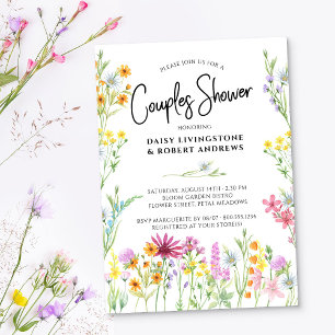 Invitation Wildflower Meadow Jolie Couples Floral Douche
