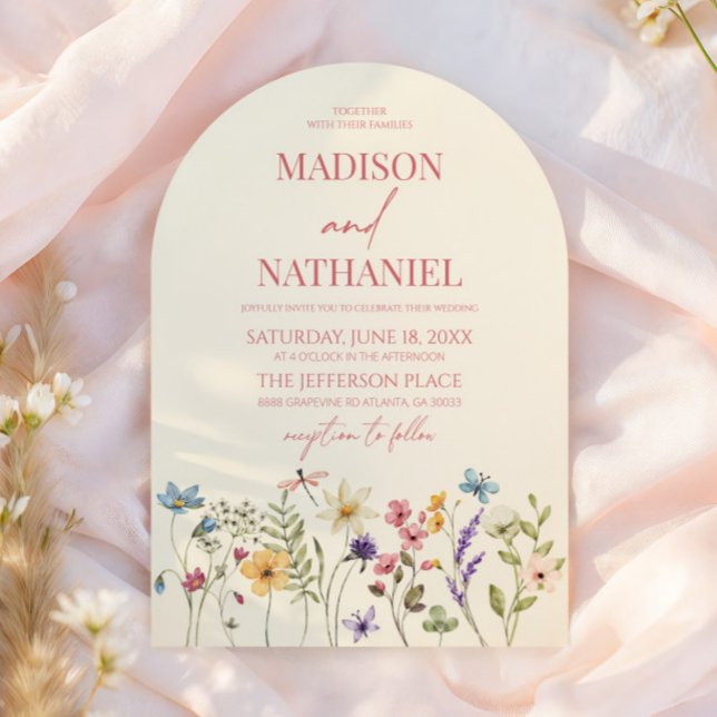 Invitation Wildflower Wild Flower Floral Garden Wedding (Créateur téléchargé)
