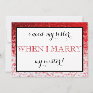 Invitation Will you be my bridesmaid?