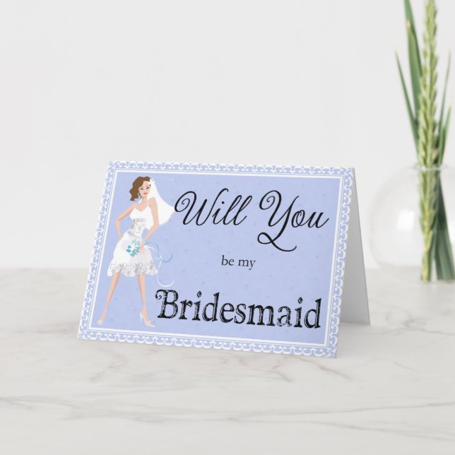 Invitation Will You Be My Bridesmaid Bridal (Devant)