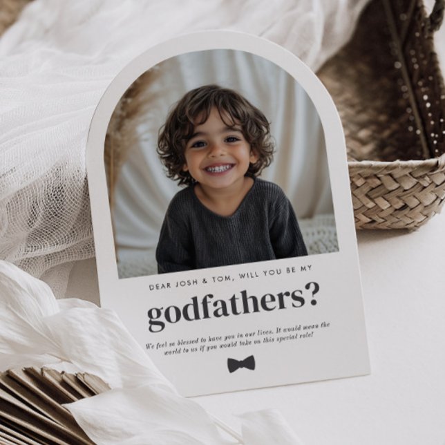 Invitation Will You Be My Godfathers Arch Photo Proposal (Zazzle Will You Be My Godfathers Arch Photo Proposal Invitation)