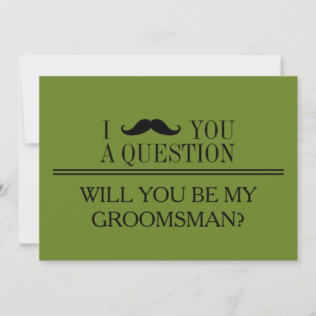 Invitation Will you be my Groomsman? (Devant)