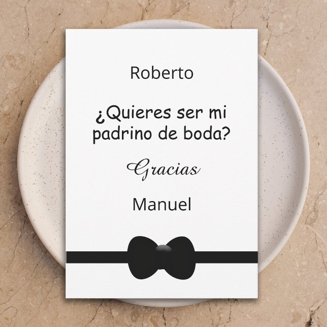 Invitation Will You Be My Groomsman in Spanish Language (Créateur téléchargé)
