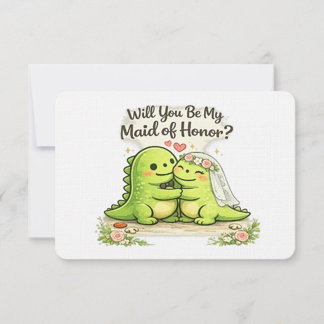 Invitation Will you be my maid of honor bridal party proposal (Devant)