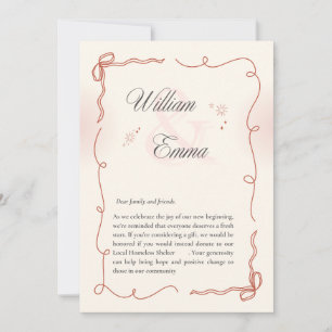 Invitation "William & Emma's Heartfelt wedding Card 