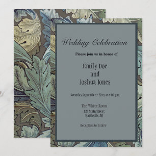 Invitation William Morris Acanthus Sauge Fleur Floral Botaniq