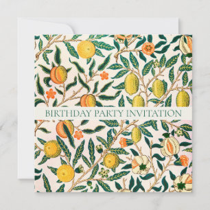 INVITATION WILLIAM MORRIS ANNIVERSAIRE