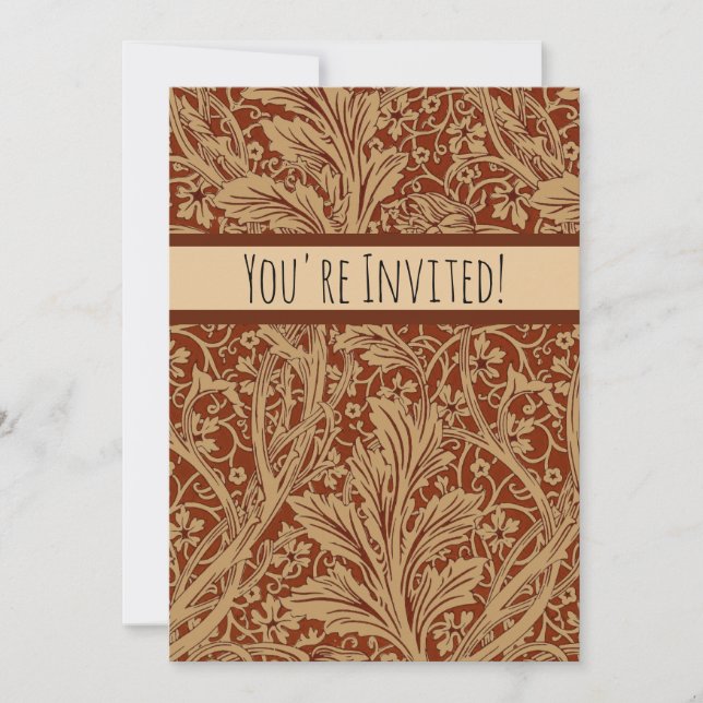 Invitation William Morris Arcadia Floral Garden Fleur Classiq (Devant)