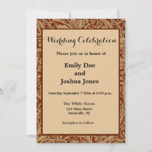 Invitation William Morris Arcadia Floral Garden Fleur Classiq