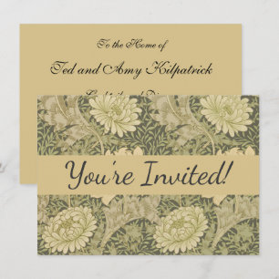 Invitation William Morris Chrysanthemum Fleur d'âge
