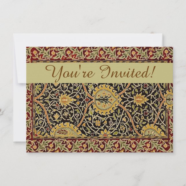 Invitation William Morris Classique Tapis Art Design d'impres (Devant)