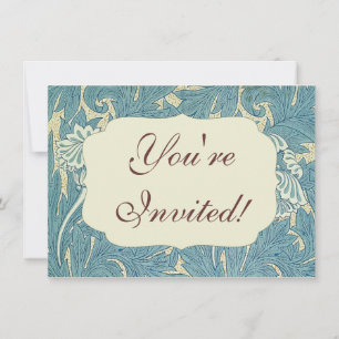 Invitation William Morris Classique Tulipe Bleu Floral