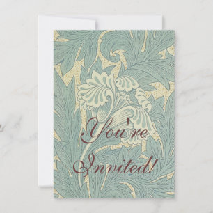Invitation William Morris Classique Tulipe Bleu Floral