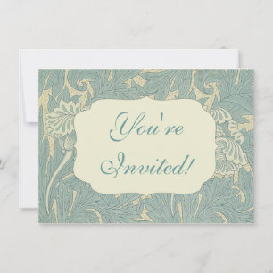 Invitation William Morris Classique Tulipe Bleu Floral