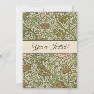 Invitation William Morris Cray Fleur de Sage Floral Botanique