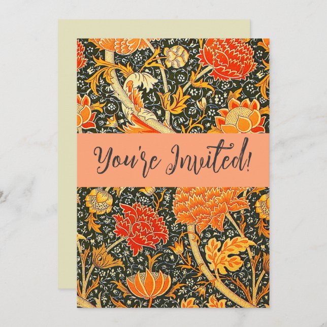 Invitation William Morris Cray Fond d'écran Motif (Devant / Derrière)