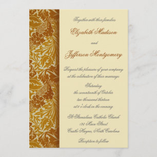 Invitation William Morris Feuille Gold