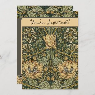 Invitation William Morris Honeysuckie Vert Jaune