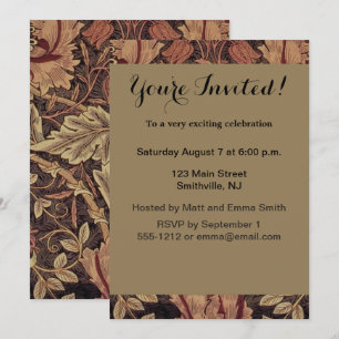 Invitation William Morris Honeysuckle Classic English Art