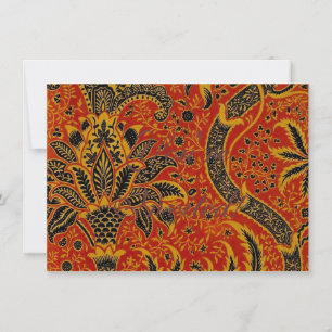Invitation William Morris Inde Floral rouge
