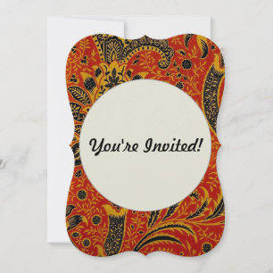 Invitation William Morris India Rouge Floral Vintage Classiqu