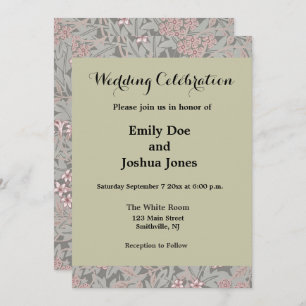 Invitation William Morris Jasmine Motif de fleurs
