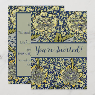 Invitation William Morris Kennet Fond d'écran Floral Bleu