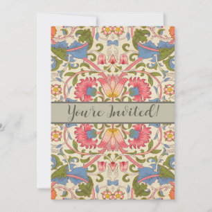 Invitation William Morris Lodden Motif Floral Pastel