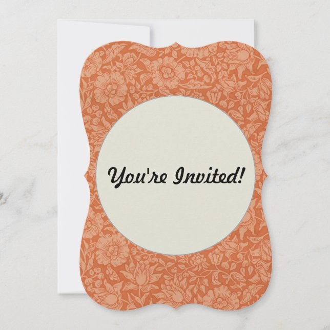 Invitation William Morris Mallow Fond d'écran floral (Devant)
