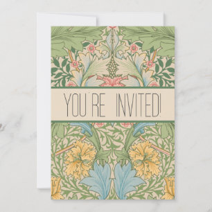 Invitation William Morris Myrtle Fleur Floral Botanique