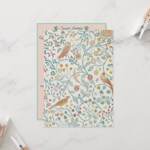 Invitation William Morris - Papier peint de la Chouette et de