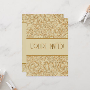 Invitation William Morris Papier peint floral Poppy