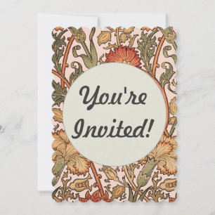 Invitation William Morris Rose Flower Fond d'écran Motif